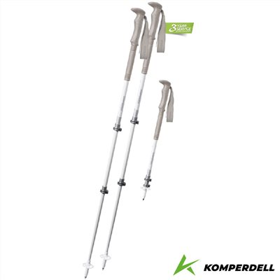Komperdell 奧地利 航太鋁合金強力鎖定登山杖 女用 174235610 白 健行登山 7075鋁合金