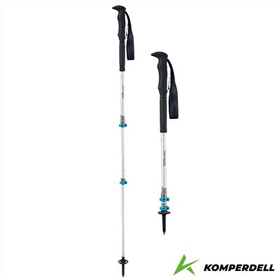 Komperdell 奧地利 航太鋁合金強力鎖定登山杖 174231410 單支 銀 健行登山 快扣系統