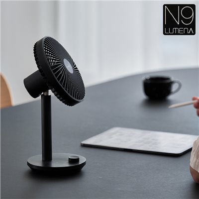 N9 LUMENA STAND4 USB桌上型擺頭隨行風扇 炭黑 露營 小風扇