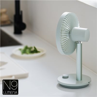 N9 LUMENA STAND4 USB桌上型擺頭隨行風扇 淺綠 露營 小風扇