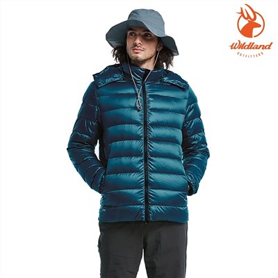【特價出清】wildland 荒野 男 700FP可回溯羽絨外套 0A82102 經典藍123 外套 登山 露營