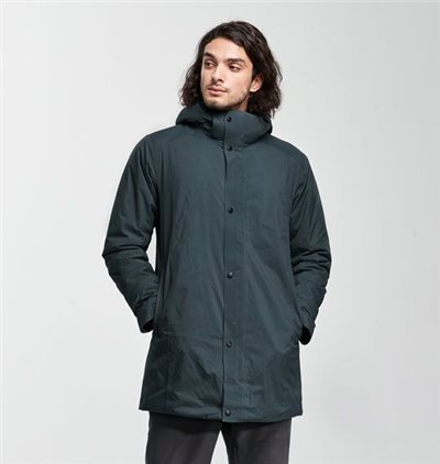 【特價出清】wildland 荒野 男 長版PR棉輕量防水外套 0A82902 松葉灰100 外套 登山 露營