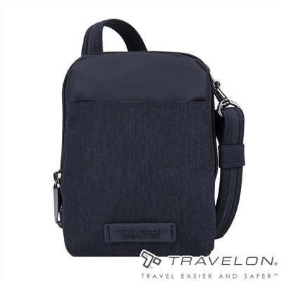 Travelon 美國 METRO隨身斜背包 TL-43417 深藍 隨身斜背包 防盜包 休閒旅遊