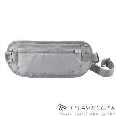 Travelon 美國 RFID BLOCKING貼身腰包 TL-12997 灰色 隱藏式腰包 隨身包