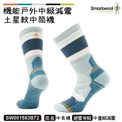 Smartwool 女 機能戶外中級減震土星紋中筒襪 冰霜綠 SW001583B72 羊毛襪 登山襪