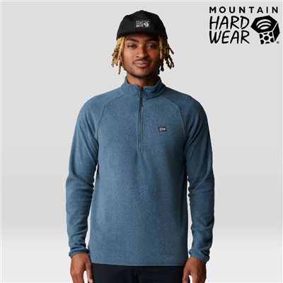 Mountain Hardwear 保暖刷毛立領半拉長袖排汗衣 男款 滿月藍 2104711 保暖衣