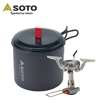 SOTO 攻頂爐組 SOD-320PC 攻頂爐 輕巧鍋 1000m 附收納袋 登山爐