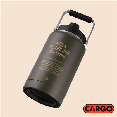 CARGO 工業風不鏽鋼3.8L手提水壺 軍綠 水壺 保溫 保冰