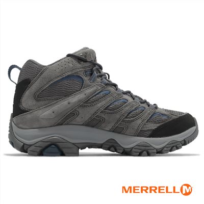 MERRELL MOAB 3 MID GTX 防水登山健行鞋 鐵灰/寶藍 ML035789 登山鞋 男款