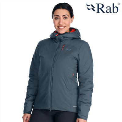 英國 RAB Xenair Alpine Jacket 防風透氣化纖連帽外套 女 獵戶藍 QIP10 防風外套