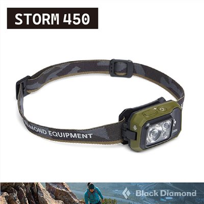Black Diamond Storm 450 頭燈 橄欖綠 620671 登山 露營 釣魚 照明