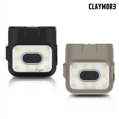 CLAYMORE 120H 感應式雙光源夾帽燈 黑/沙 頭燈 露營 登山