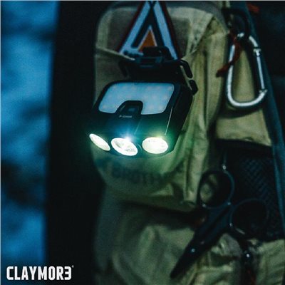 CLAYMORE 200H 感應式三光源夾帽燈 黑色 頭燈 露營 登山 照明