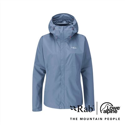 英國 RAB Downpour Eco Jacket 輕量 防風 防水 連帽外套 女 白令海藍 QWG83 登山