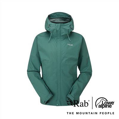 英國 RAB Downpour Eco Jacket 輕量 防風 防水 連帽外套 女 尤加利綠 QWG83 登山