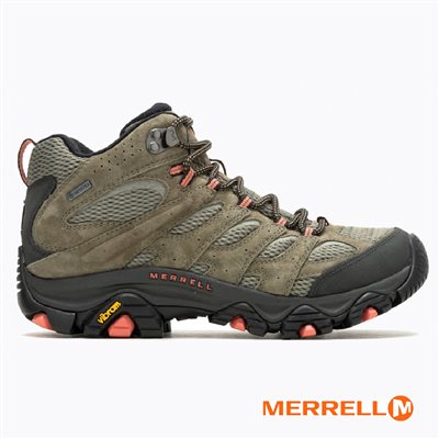MERRELL MOAB 3 MID GTX 女 中筒防水登山健行鞋 ML036310 橄欖綠 健走鞋