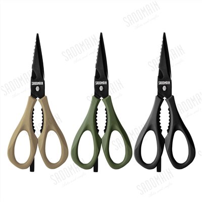 SADOMAIN 仙德曼 露營專用多功能鈦廚剪 KN493 黑/沙/綠 露營餐具 鍍鈦 剪刀 料理用剪刀