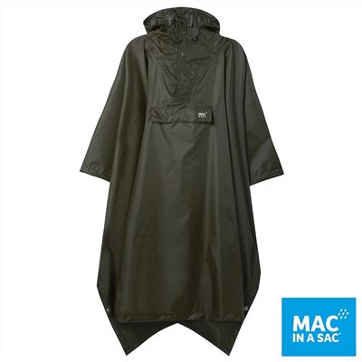 MAC IN A SAC 英國 輕巧袋著走快穿成人雨衣 MNS041 墨綠 登山 輕便雨衣