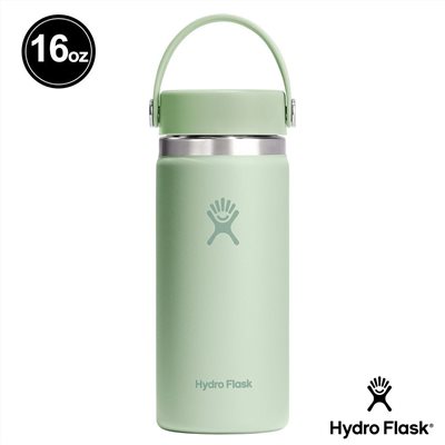 Hydro Flask 16oz/473ml 寬口提環保溫瓶 蘆薈綠 保冷 保溫瓶 水壺 登山 露營