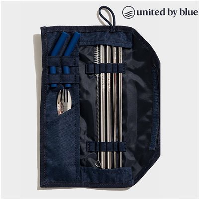 United by blue 814-112 Utensil Kit 防潑水餐具收納包組 海軍藍 吸管 湯匙 叉子 筷子