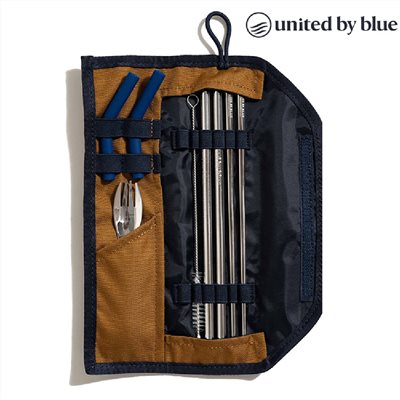 United by blue 814-112 Utensil Kit 防潑水餐具收納包組 駝色 吸管 湯匙 叉子 筷子