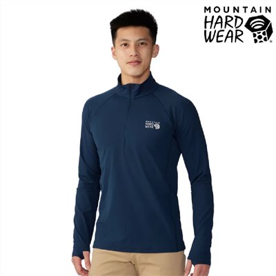 Mountain Hardwear 彈性快乾立領半拉鍊長袖排汗衣 男款 海軍藍 1942331 衛生衣