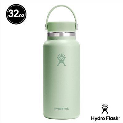 Hydro Flask 32oz/946ml 寬口提環保溫瓶 蘆薈綠 保冷 保溫瓶 水壺 登山 露營