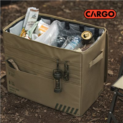 CARGO 工業風磁吸式掀蓋垃圾桶 沙色 收納箱 置物箱 置物盒