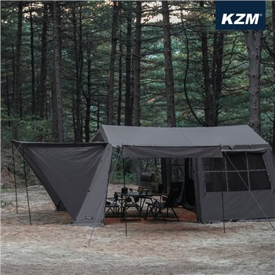 KAZMI KZM OSCAR 工業風奧斯卡4人帳 灰色 露營 帳篷 小屋帳