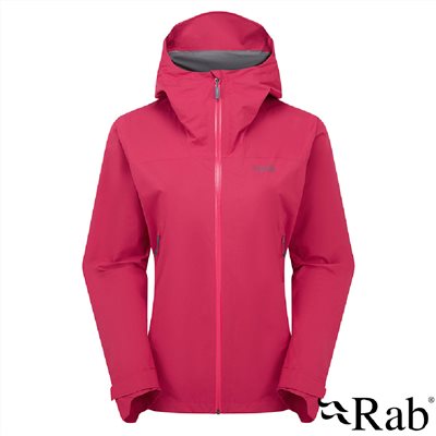 英國 RAB Downpour Light Jacket Wmns 輕量防風防水連帽外套 女款 西瓜紅 QWG91 雨衣