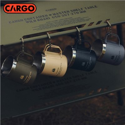 CARGO 雙層保溫杯 300ml/450ml 沙/黑 水杯 不鏽鋼杯 杯子