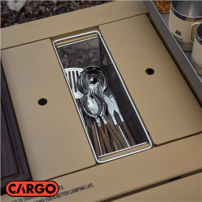 CARGO 0.5單位折疊網籃 深/淺 黑/銀 折疊桌 露營桌 桌子 工業風 瀝水籃 籃子 架子