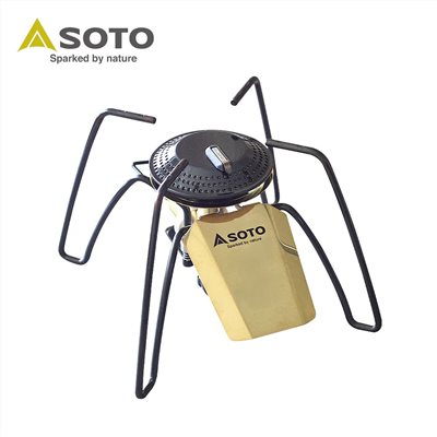 SOTO 迷你穩壓黑蜘蛛爐 黃銅版 ST-340BR 蜘蛛爐 高山爐 附點火槓桿