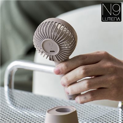 N9 LUMENA C2 USB迷你手持風扇 奶茶色 露營 小風扇