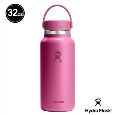 Hydro Flask 32oz/946ml 寬口提環保溫瓶 珊瑚礁紅 保冷 保溫瓶 水壺 登山 露營