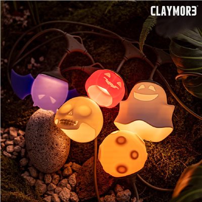 CLAYMORE 萬聖節燈罩 照明燈 小夜燈 小燈 骷髏 幽靈 南瓜 蝙蝠 月球