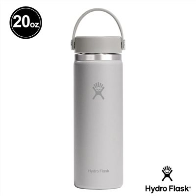 Hydro Flask 20oz/592ml 寬口提環保溫瓶 粉灰 保冷 保溫瓶 水壺 登山 露營