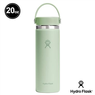 Hydro Flask 20oz/592ml 寬口提環保溫瓶 蘆薈綠 保冷 保溫瓶 水壺 登山 露營