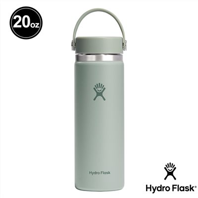 Hydro Flask 20oz/592ml 寬口提環保溫瓶 灰綠 保冷 保溫瓶 水壺 登山 露營
