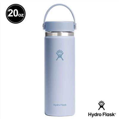 Hydro Flask 20oz/592ml 寬口提環保溫瓶 海波藍 保冷 保溫瓶 水壺 登山 露營