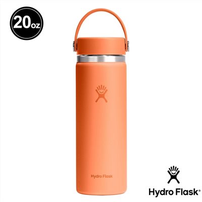 Hydro Flask 20oz/592ml 寬口提環保溫瓶 蜜桃橘 保冷 保溫瓶 水壺 登山 露營