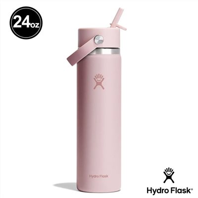 Hydro Flask 24oz/709ml 寬口吸管真空保溫瓶 櫻花粉 保冷 保溫瓶 水壺 登山 露營