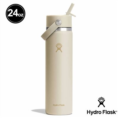 Hydro Flask 24oz/709ml 寬口吸管真空保溫瓶 椰奶黃 保冷 保溫瓶 水壺 登山 露營