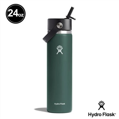 Hydro Flask 24oz/709ml 寬口吸管真空保溫瓶 針葉綠 保冷 保溫瓶 水壺 登山 露營