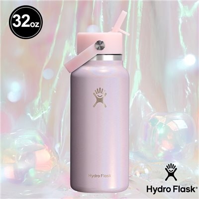Hydro Flask 32oz/946ml Glimmer 寬口吸管保溫瓶 珍珠粉 水瓶 登山 保冰
