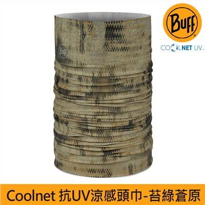BUFF coolnet抗UV頭巾 苔綠蒼原 135728-859 魔術頭巾 夏季吸濕排汗防曬頭巾