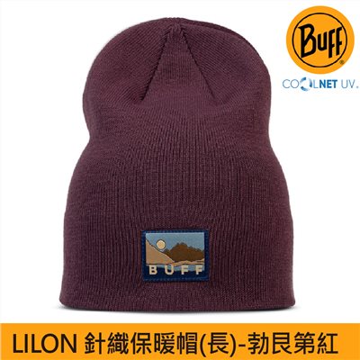 BUFF LILON 針織保暖帽(長) 勃艮第紅 BFL134477-652 針織帽 運動 登山 毛帽 抗UV
