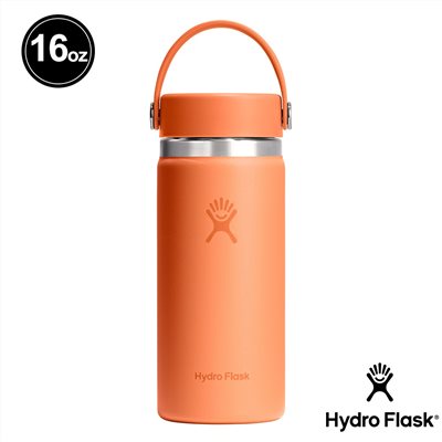 Hydro Flask 16oz/473ml 寬口提環保溫瓶 蜜桃橘 保冷 保溫瓶 水壺 登山 露營